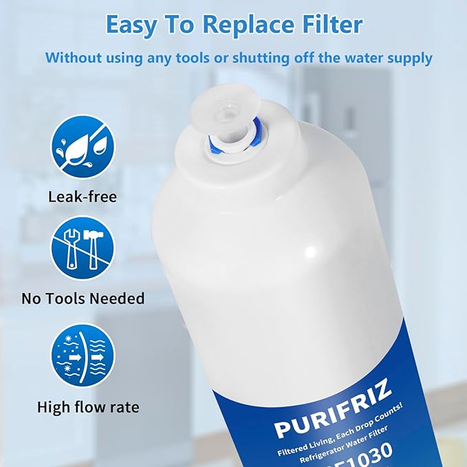 Updated 3 Pack GXRTQR Inline Water Filter Compatible with GE GXRTQR, GE GXRTQ, Remove Chlorine, Fluoride, Limescale and More, NSF/ANSI 42&372 Certified, 6 Month / 300 Gallon