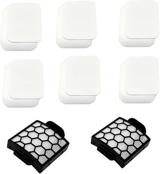 6 Foam Filter + 2 HEPA Filter Replacement for Shark ZU62 ZU60 NV255 NV150 NV251 NV151 Navigator Rotator Pet Pro Upright Vacuum, Compatible with Part 1238FT60 & 1239FT60