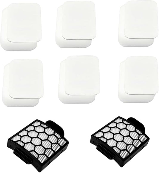 6 Foam Filter + 2 HEPA Filter Replacement for Shark ZU62 ZU60 NV255 NV150 NV251 NV151 Navigator Rotator Pet Pro Upright Vacuum, Compatible with Part 1238FT60 & 1239FT60