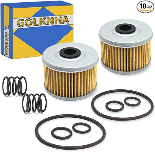 Oil Filter Kit Compatible with Honda FourTrax 300 TRX300 TRX300FW TRX300EX TRX400EX Rancher 350 Foreman 400 450 500 520 Racher 420 Pioneer 500 520 TRX400FW TRX420 500 520 (Pack of 2)