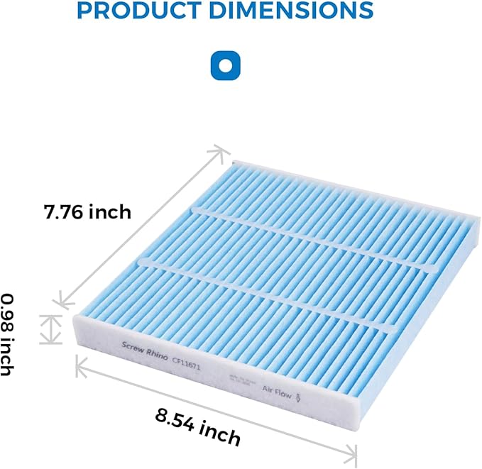 Cabin HEPA Air Filter CF11671 Replacement for RAM 1500 2500 3500 4500 5500 2016-2025 /Jeep Wagoneer 2022-2025,Grand Wagoneer L 2023-2025/Mazda CX-7 2007-2012