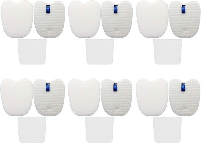 Lemige Vacuum Filters Replacement Set for Shark Rocket DuoClean HV380 HV380W HV381 HV382 HV384Q UV380 ZS360 ZS361C ZS362, 6 Foam & Felt Filters 6 Post-Filters, Compare to Part XPMFK320&XPSTFH380