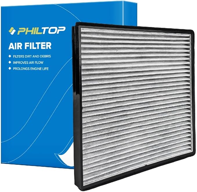 PHILTOP Cabin Air Filter w/Activated Carbon, Compatible with CF11667 Chevrolet Camaro 2010-2015, Filter Up Dust Pollen Odor
