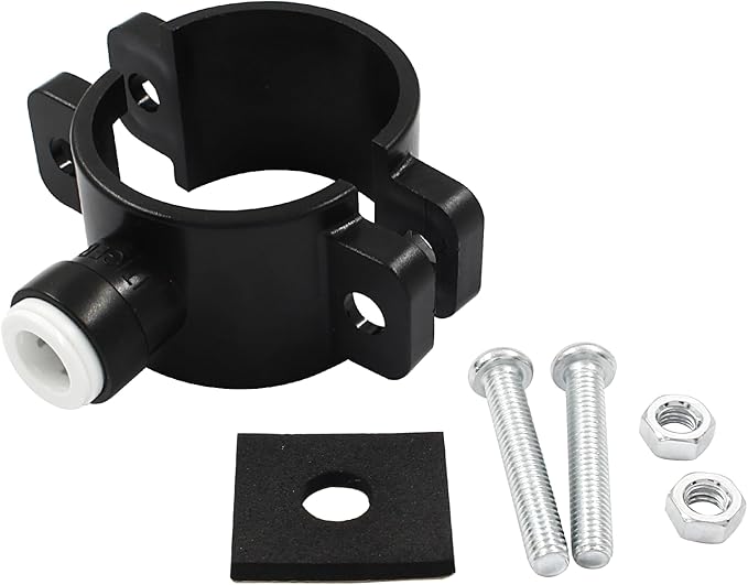 Drain Saddle Valve, 3/8" Plastic Quick Connect Water Filters Valve Clamp Hose Pipe Adapter for Under Sink Reverse Osmosis System