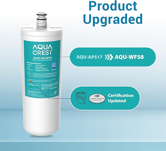 AQUACREST AP517 Under Sink Water Filter, Replacement for Aqua-Pure AP517, AP51711, AP510, AP517EA (Pack of 1)