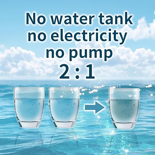 SY GOODLIFE DF-56 Reverse Osmosis System, Tankless,not Require Electricity Reverse Osmosis Water Filter, Under Sink RO System, 2:1 Pure to Drain，0 Power Consumption