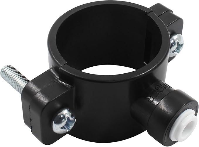 Waziaqoc Drain Saddle Valve with 1/4" Quick Connect, Plastic Drain Saddle Valve, Water Hose Pipe Adapter for Under Sink Reverse Osmosis System