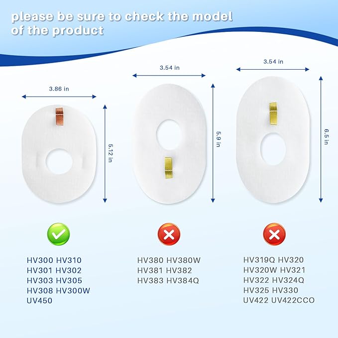 4 Pack Filter Replacement for Shark Rocket Vacuum HV300 HV301 HV300W HV302 HV305 HV310 UV450 Foam & Felt Filter Kit
