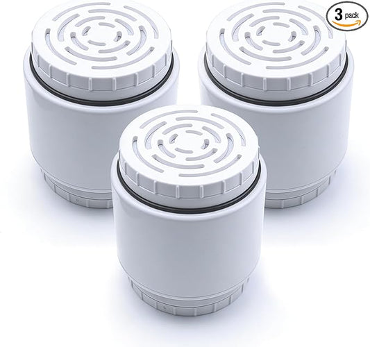 3-Pack, Compatible with AquaBliss SF400 & SF500 Heavy Duty Replacement Cartridge, Multi-Stage Shower Filter for Hair & Skin, Reduces Chlorine, Rust, Sediment, Easy 1-Min Install