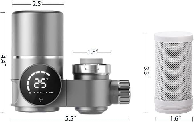 2 Pack Faucet Mount Water Filter Replacement for VICTEUT®, AQUSOFT®, BLINGARTY®, HOMELODY®, KZU®，Reduces Lead, Chlorine, Heavy Metals, Filters 70 Contaminants, Purifies 780 Gallons of Water