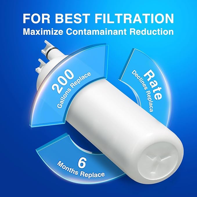 9081 Water Filter Replacement for Kenmore, 46-9081, 46-9930, P4RFWB, P8RFWB2L, Compatible with Whirlpool, Everydrop Filter 1, W10295370a, WHR1RXD1, 2 PACK