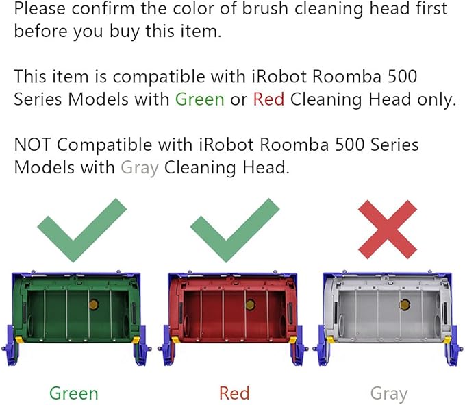 neutop Replacement Parts Accessories Filters Brushes Compatible with iRobot Roomba 500 Series 555 560 561 562 570 581 and Other Models with Green or Red Cleaning Head.