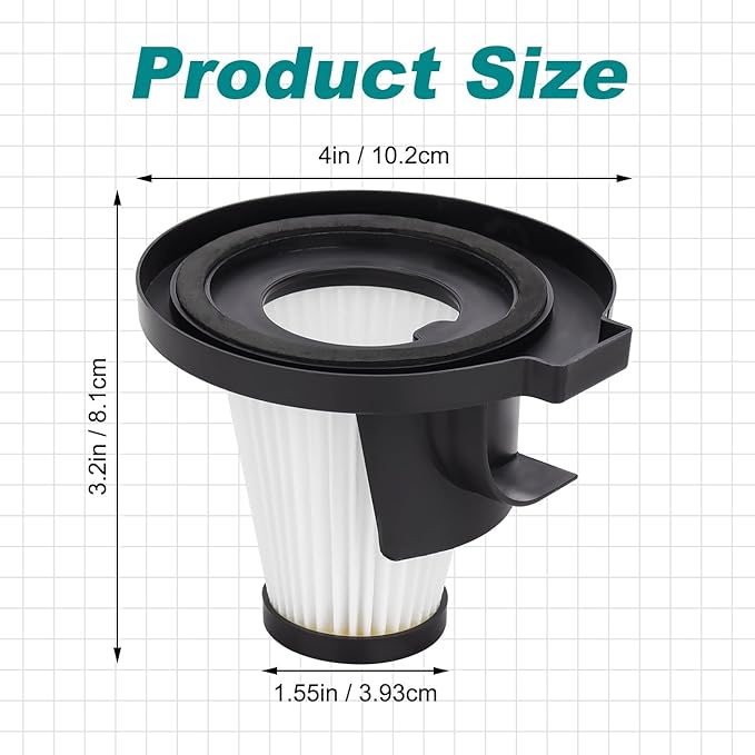Replacement Filters for Ionvac ZipVac 3-in-1 Corded Upright/Handheld Floor and Carpet Vacuum Cleaner Models 8842, Ionvac Replacement Parts 3 Filters & 6 Foam Filters