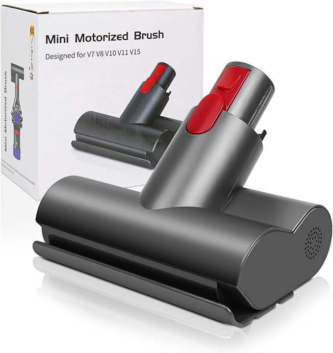 Mini Motorized tool Compatible with Dyson V7 V8 V10 V11 V15 Cordless Vacuum Cleaners, replacement vacuum cleaner heads, suitable for removing stubborn dirt on mattresses, furniture and stairs