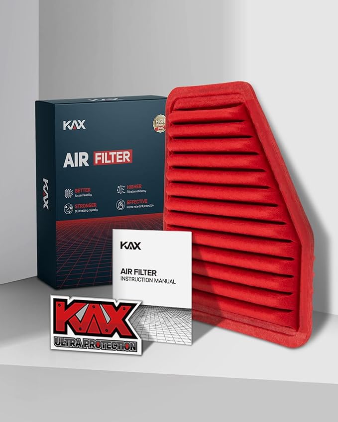 KAX Premium Engine Air Filter, CA10169 Replacement for Toyota Camry 2007-2011, Corolla 2009-2012, Avalon 2005-2012, Matrix 2009-2013, RAV4 2006-2012, Venza 2009-2015, ES350, Vibe, tC