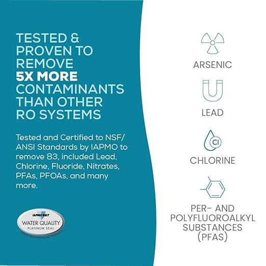 AquaTru Under Sink Reverse Osmosis Water Filter System | Certified to Remove Lead, Chlorine, Fluoride, PFOA, PFOS and More for Pure Great-Tasting Water (AquaTru Under Sink)