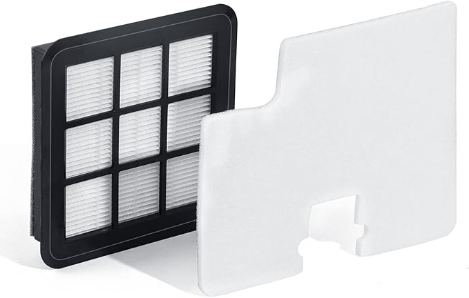 Aspiron 2 Pack Replacement Inlet HEPA-H12 Filter Part & Outlet Sponge Part for AS-CA006 Aspiron Canister Vacuum Cleaner, Washable, Vacuum Cleaner HEPA Style Filter Fits, 1 Count (Pack of 2)