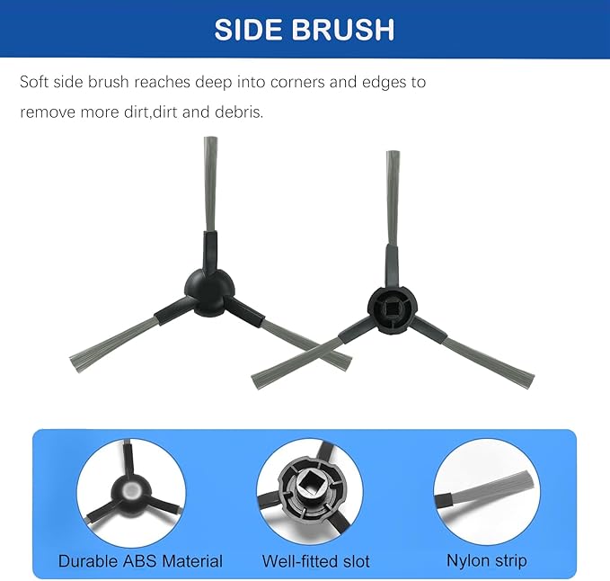 20 Pcs Replacement Parts for Dreame L20 Ultra / L30 Ultra Robot Vacuum Cleaner Accessories Kit, 1 Main Brush 2 Hepa Filters 4 Mop Pads 6 Vacuum Bags 6 Side Brushes, 1 Cleaning Brush