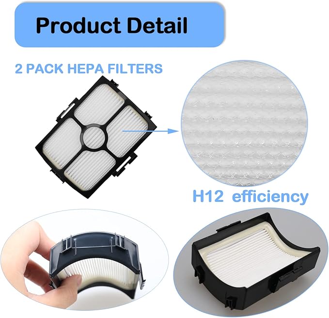 Replacement filter for Shark HZ3002 HZ3000 HZ4001AMZ HZ4002 Stratos Ultralight Corded Stick Vacuum, Replace part XFFKHZ3000 XHFHZ3000, 2+ 4 PACK foam filter and felt filter