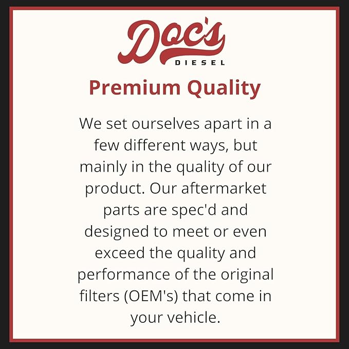 Doc's Diesel Oil Filter 12-Pack D5335-12 | Compatible with RAM 6.7L Cummins 2500, 3500, 4500, 5500 2007.5-2024, RAM 5.9L Cummins 2500, 3500, 4500, 5500 1989-2007.5 | Replaces 05083285AA