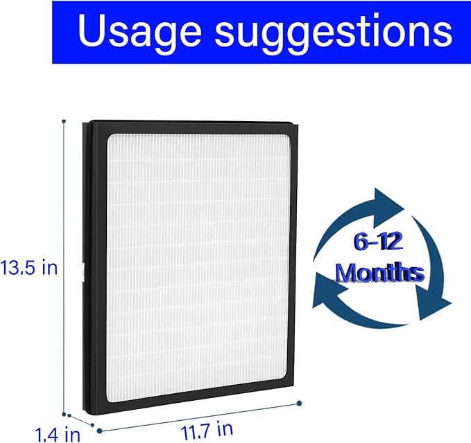 D Replacement Idylis Filter for IAF-H-100D AC-2118 AC-2123 IAP-10-280 IAP10280 Air Purifier, 2 Pack H13 True HEPA Filter + 4 Pack Activated Carbon Pre-filter