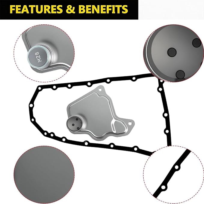 RE0F10D CVT Transmission Filter Oil Pan Gasket Kit Compatible with Nissan Altima NV200 Maxima Quest Murano Pathfinder Infiniti Qx60 Replaces 31728-29X0D 31726-3JX0A 31726-28X0A