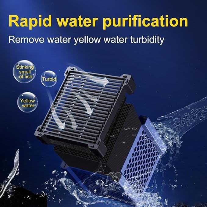 Eco-Aquarium Water Trough Purifier Cube, Filternatur Horse Water Trough Filter, Super Strong Filtration & Odor Control