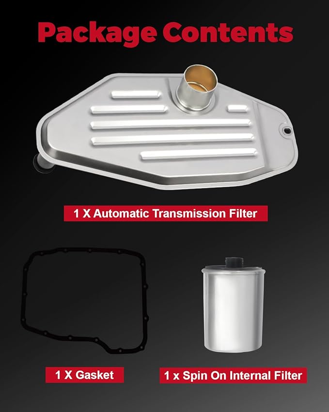 Transmission Fluid Filter with Pan Gasket Compatible with Ram Durango Grand Cherokee Liberty Commander Aspen Dakota