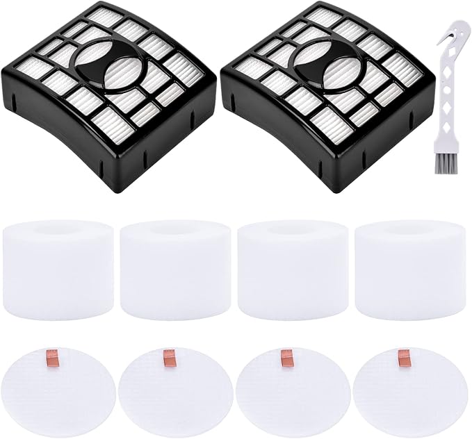Leadaybetter 2 + 4 Pack Replacement Filters for Shark Rotator DuoClean Powered Lift Away Speed NV680 NV681 NV682 NV683 NV800 NV801 NV803 UV810, Compare to Part # XFF680 &XHF680