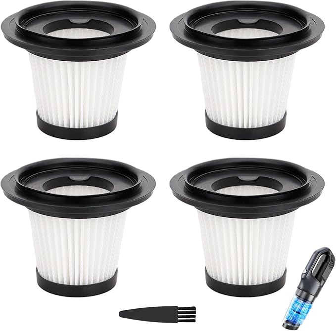 Filter Replacement Compatible with XenonLab X006 / YTE PRO VC006/ Yedop Handheld Vacuum Cordless, Washable Car Handheld Vacuum Filter Accessories Part (4 Pack)