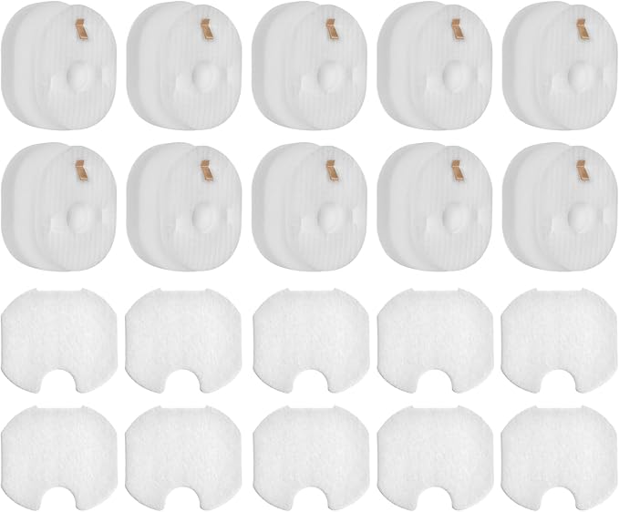 10 Pack HV301 Filter Replacement for Shark Rocket HV301 HV30126 HV300 HV302 HV292 HV305 HV307 UV450 QS301 CS100 Ultralight Corded Stick Vacuum, Part #XFFV300, 10 Foam + Felt + Post Filters
