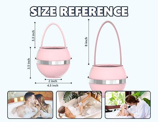 Bathtub Water Filter for Tub with Overflow,2,500 Gallons of Filtration,8 Stages Bath Filter,Remove contaminants,Chlorineand Fluoride,Hardwater Softener,BPA Free(Upgrade Version),Pink