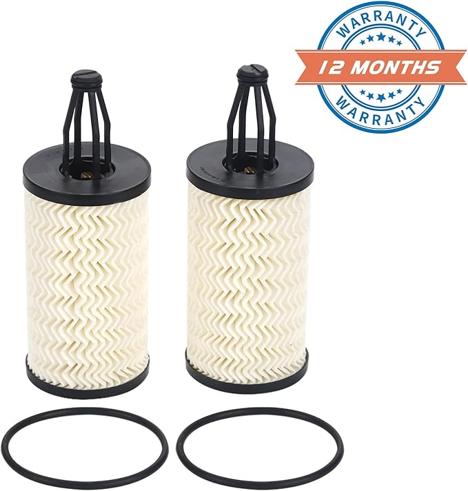 2 Pcs Engine Oil Filter Compatible With Mercedes-Benz Vehicle C, CLS, E, CLE, S, ML, SL Series, Replace #2761800009
