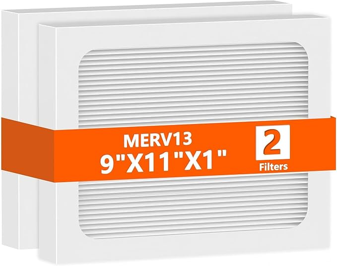 9 x 11 x 1 MERV 13 Replacement Dehumidifier Filter Compatible with Santa Fe Compact70, Ultra70, UA 65H dehumidifier Models, Element, Compact 2 Upgraded, 2 Packs