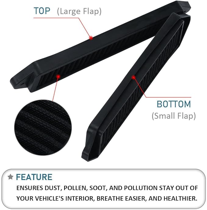 Cabin Air Cowl Filters Compatible with BMW E chassis E82 E88 E90 E91 E92 E93 X1 335i 135i 328i Black