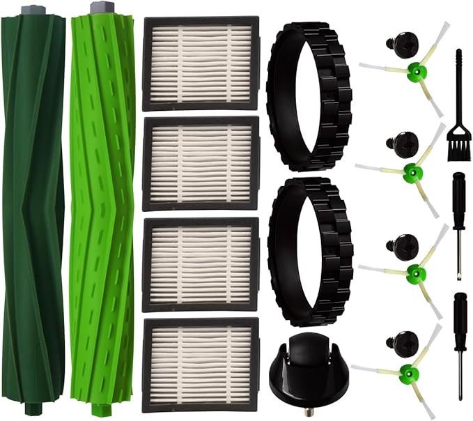 Replacement Parts Accessories for iRobot Roomba I&E&J Series i3 i4 i6 i6+ i7 i7+ i8 E5 E6 E7 j7 j7+ 7550 3550 3150 5150 6198 Tires Caster Wheel Side Brush Main Roller Brush Filter with Tools