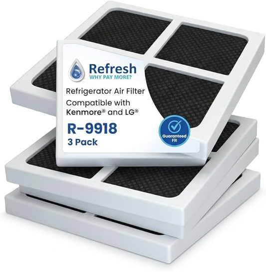 Refresh Replacement for Kenmore 46-9918, 9918, 469918, ADQ73214402, ADQ73214404 and LG LT120F Refrigerator Air Filter (3-Pack)
