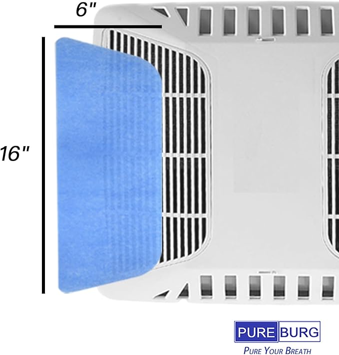 PUREBURG Replacement RV AC Filter Compatible with Coleman Mach 6”x16” Air Conditioner,3-Pack (2 filters per pack) Air Clean Dust