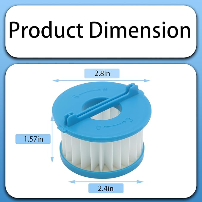 4 Pack A32F02 HEPA Filter Compatible with Ryobi 18V ONE+ Wet/Dry Hand Vacuum PCL702 PCL702B PCL702K