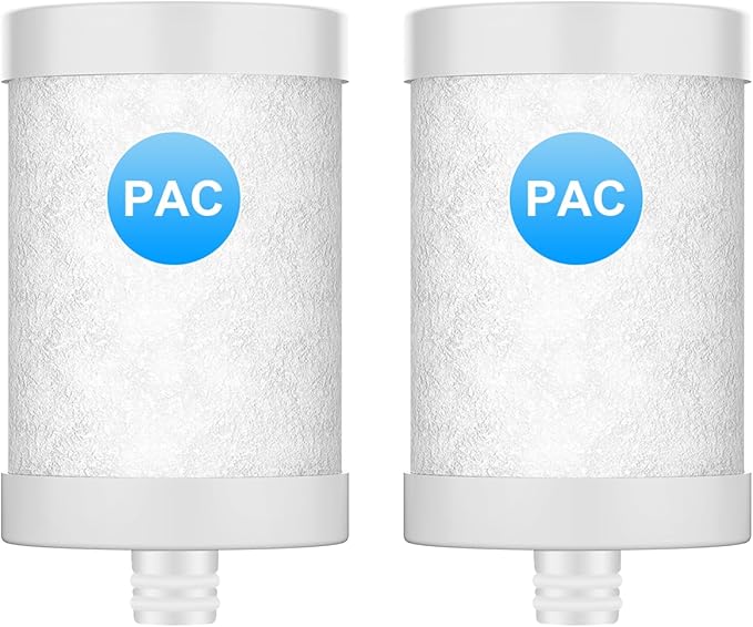 WINGSOL Replacement Filter Cartridge for Faucet Filter Compatibel with: WS-FM001-PAC/5in1/PC/CRM/(LED), WS-FM002-PAC/(LED), Carbon Fiber, 2 Pack