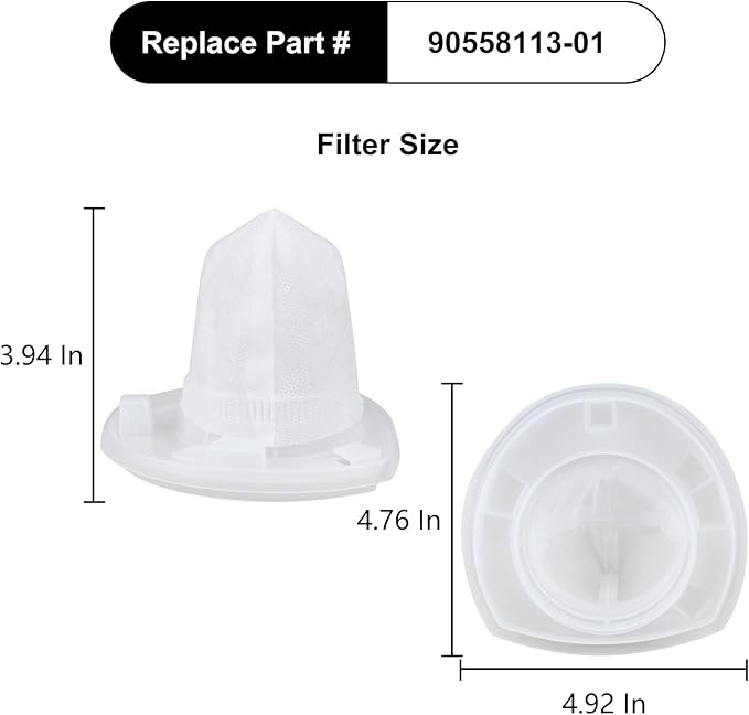 Replacement Filter for Black and Decker HHVI320JR02 CHV1410L BDH2000L HHVI315JO42 CHV9610 CHV1210 CHV1410 CHV1410B CHV1510 dustbuster Handheld Vacuum (4 Filter)