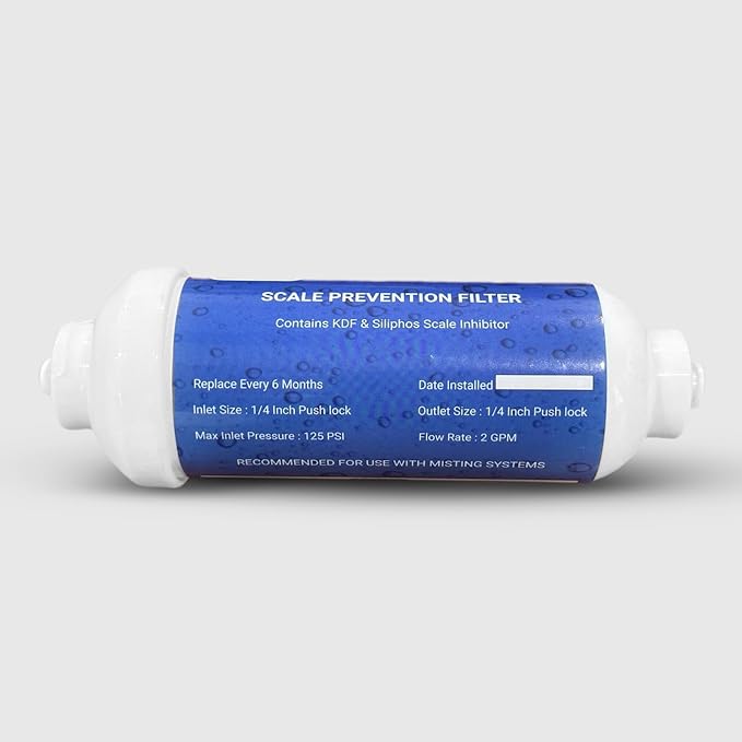 Filter - Scale Prevention Filter - In-Line Water Filter - 3/8'' Push Lock