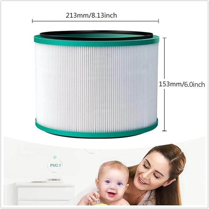 Air Purifier Filter Replacement, Desk Purifier Replacement Filter for Dyson HP01 HP02 DP01 DP02 Desk Air Purifiers, Pure Cool Link Desk Purifier,Part # 968125-03