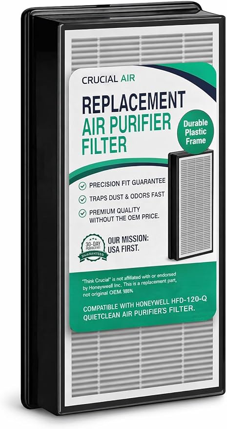 Replacement Air Filter Compatible with Honeywell HFD-120-Q, Holmes Part # 16216, HRC1, HAPF30, HAPF30D – HEPA Filter with Activated Carbon Filter (1 Pack)