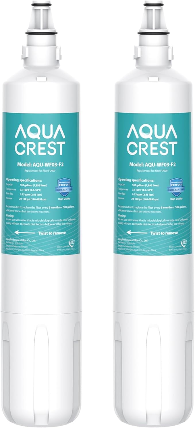 AQUA CREST F-2000, 4204490 Water Filter, Replacement for InSinkErator® F-1000, F-2000, F-3000, Sub-Zero 4204490, and AquaPure AP Easy C-Complete, Sub Zero Water Filter Replacement, NSF/ANSI 42