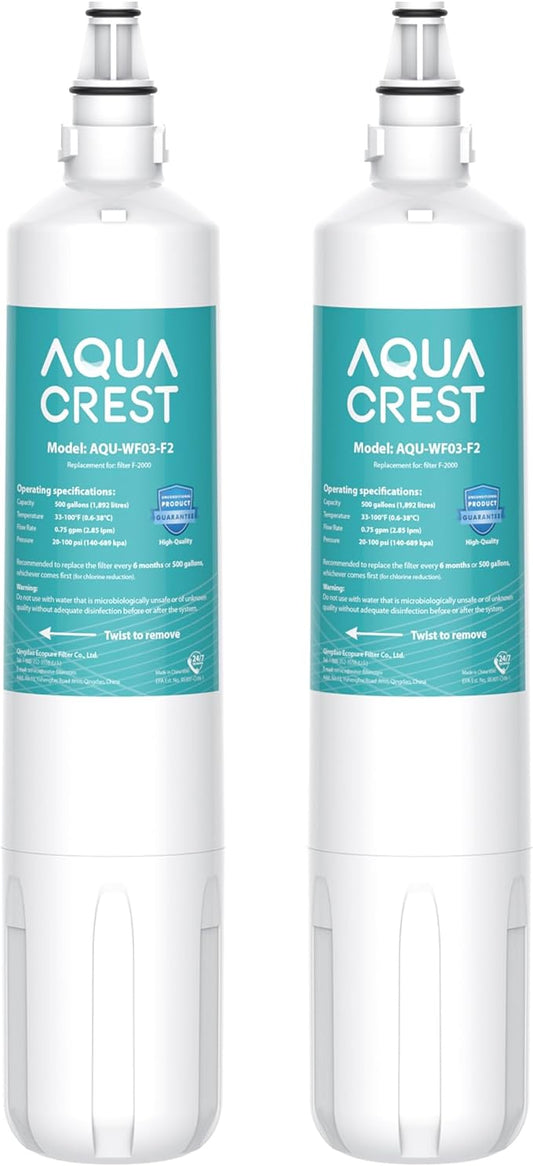 AQUA CREST F-2000, 4204490 Water Filter, Replacement for InSinkErator® F-1000, F-2000, F-3000, Sub-Zero 4204490, and AquaPure AP Easy C-Complete, Sub Zero Water Filter Replacement, NSF/ANSI 42