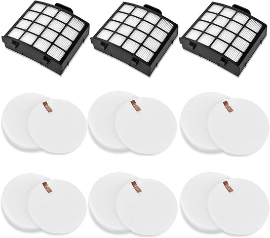 AZ2002 Vacuum Filter Replacement Parts for Shark Vertex Duoclean Upringht Vacuum AZ2000 AZ2000W AZ2002, Compare to Part XHFAZ2000, XFFKAZ2000, 3 Filters and 6 Foam and Felt Filter.