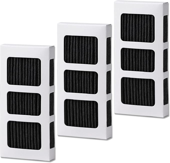 Refrigerator Air Filter Replacement for Frigidaire Pureair Ultra 2, Pureair Ultra ii, Electrolux 242047805, 5303918847, EAP12364179, Effective Filtration with Activated Carbon Filter (3 Pack)