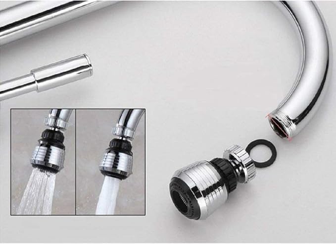 2PCS 360 Degree Swivel Faucet Aerator Deluxe Water Saving Faucet Sprayer Water Saving Bubbler Pressurized Faucet Filter Kitchen Accessories (360 Degree, Count, 2)