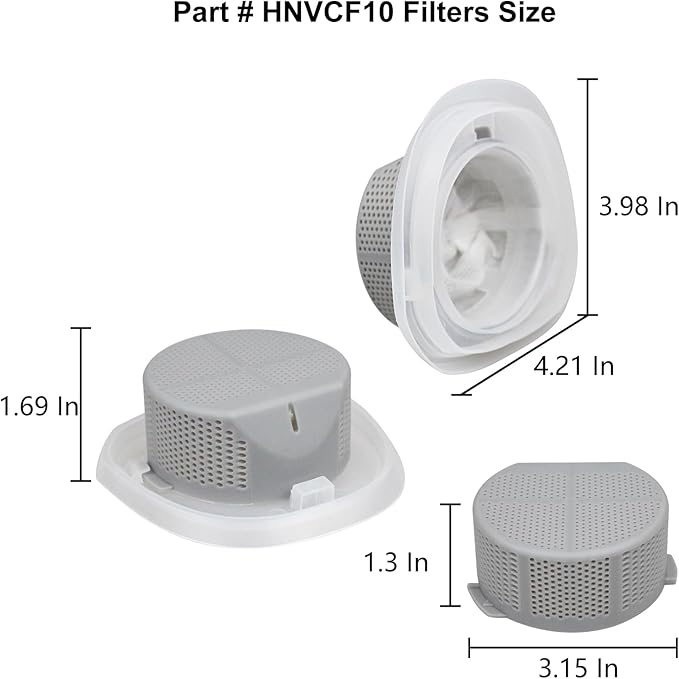 Replacement Filter for Black and Decker HNVC215B10 HNVC220BCZ01 HNVC115J22 Cordless Handheld Vacuum (6 Pack)